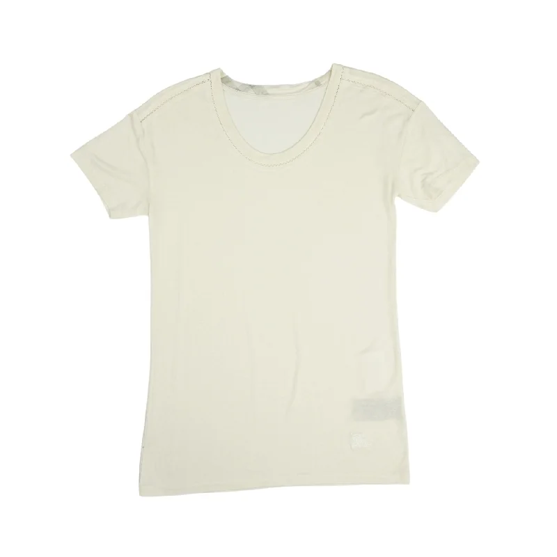 Burberry Brit T-Shirt - Women's M Welt Pockets Slit Pockets Flap Pockets