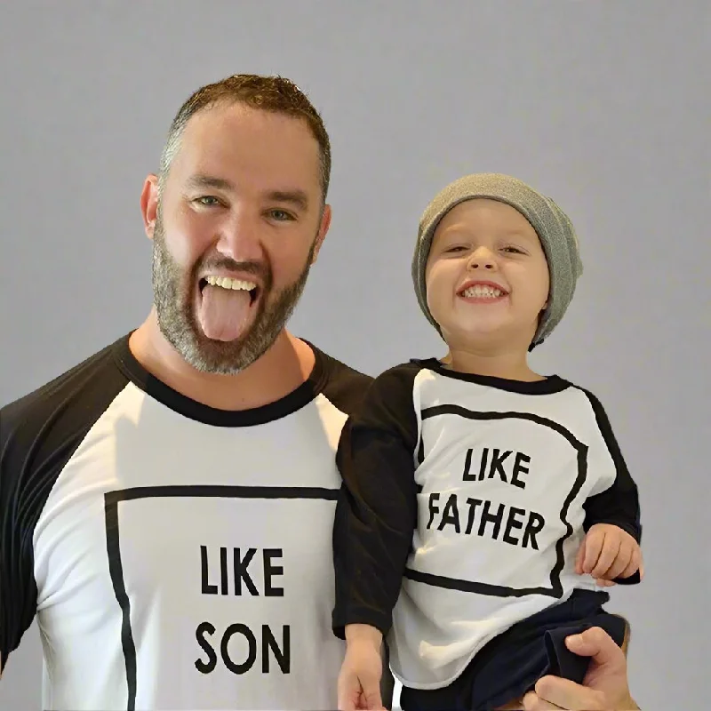 Daddy and Me Like Father Like Son T-Shirt Lace Blend Ribbed Blend Corduroy Blend