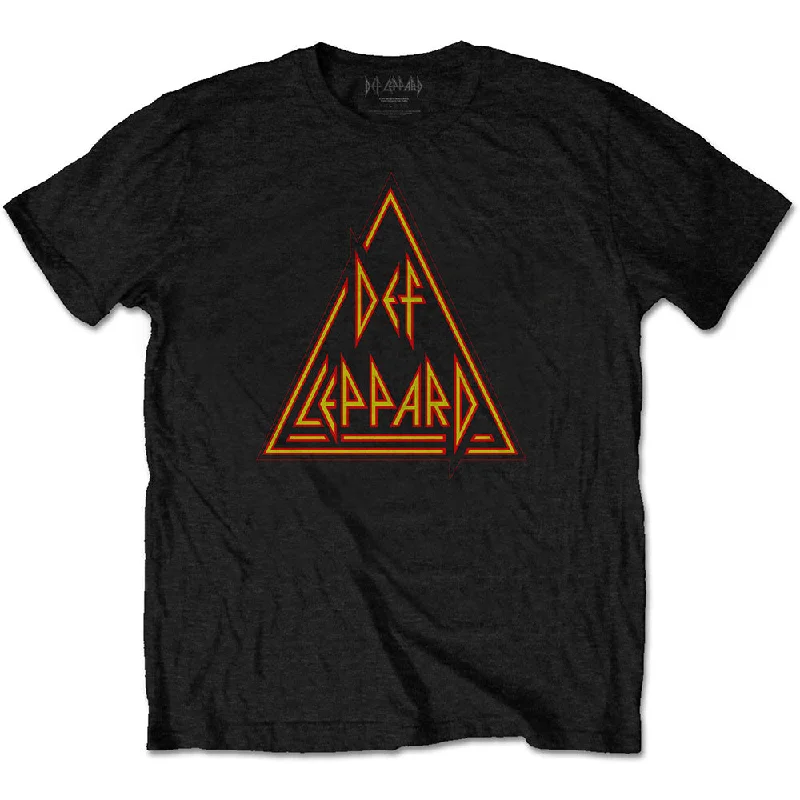 Def Leppard | Official Band T-Shirt | Classic Triangle Hooded Caped Shawl Collar