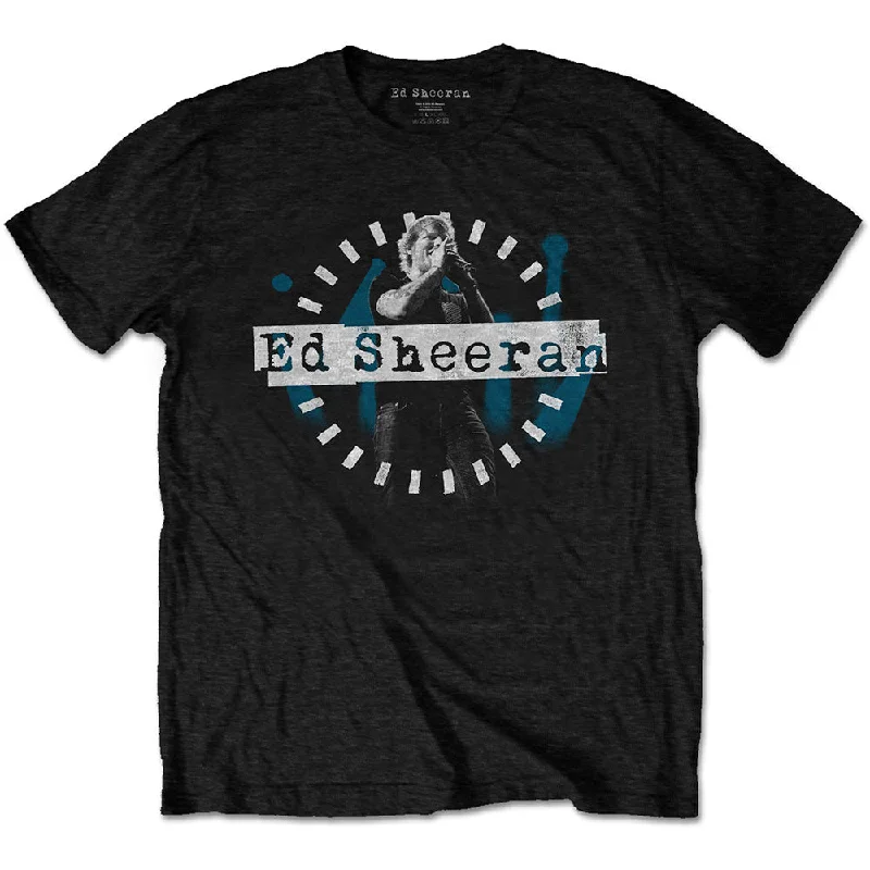 Ed Sheeran | Official Band T-Shirt | Dashed Stage Photo Chenille Brocade Lace