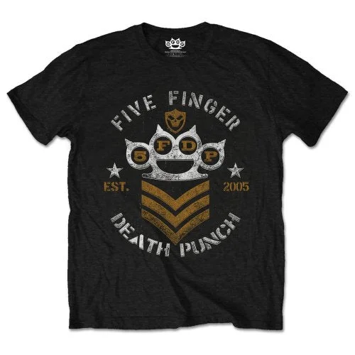 Five Finger Death Punch | Official Band T-Shirt | Chevron Seamless Knitted Crochet