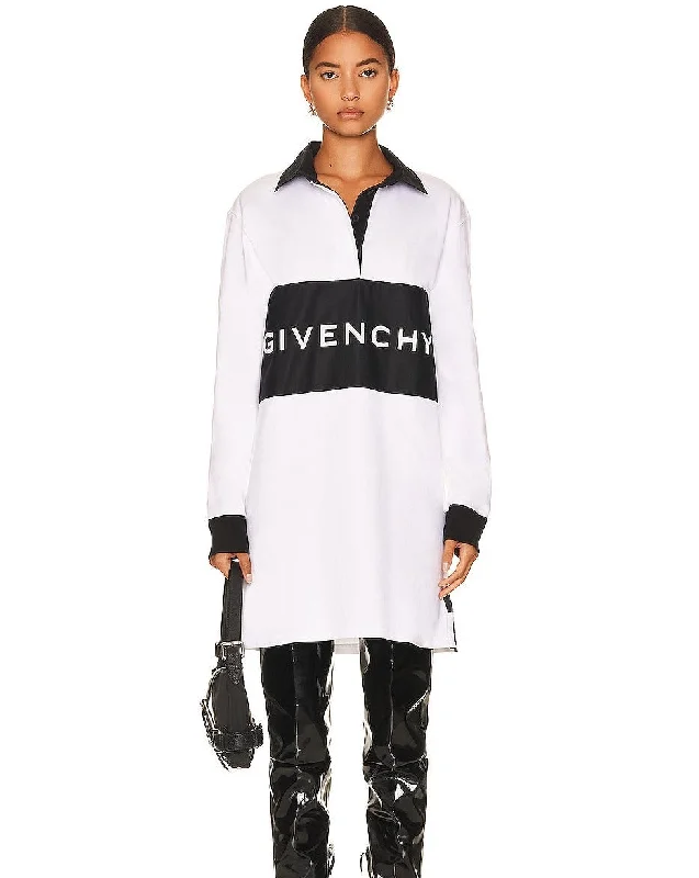 Givenchy Bi Colour Mini Dress In Black And White Cozy Ribbed Mini Dress