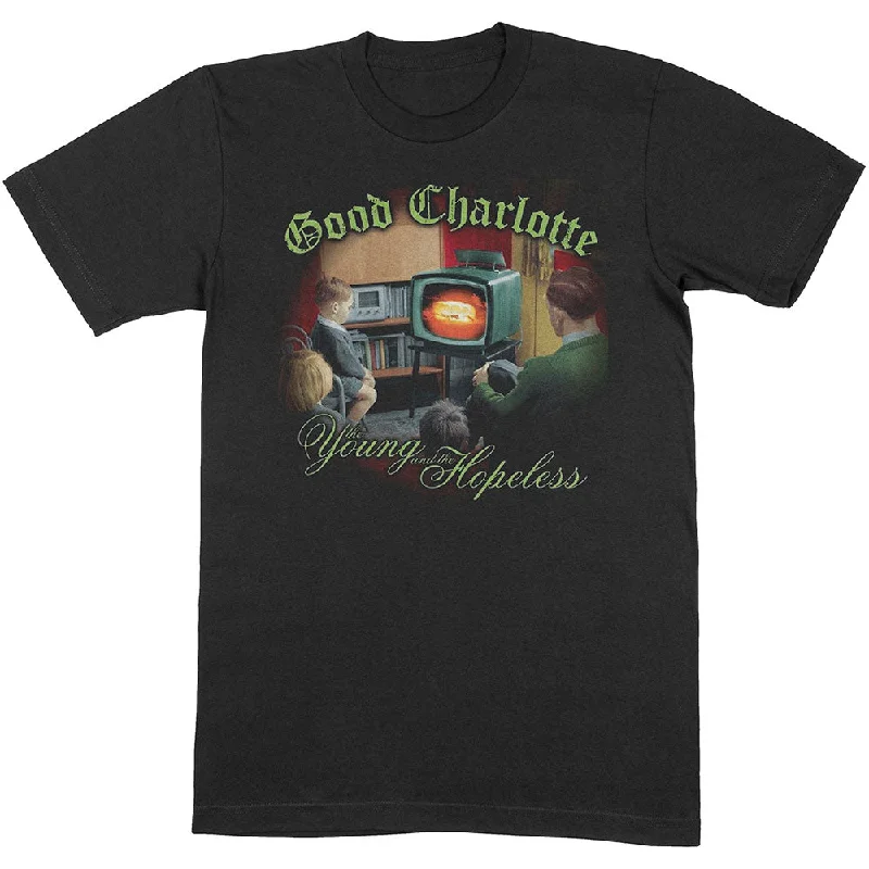Good Charlotte | Official Band T-shirt | Young & Hopeless Notch Collar Peter Pan Collar Cowl Neck Good Charlotte | Official Band T-shirt | Young & Hopeless Notch Collar Peter Pan Collar Cowl Neck