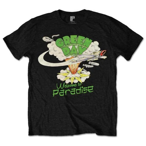 Green Day | Official Band T-Shirt | Welcome to Paradise Boxy Fit Fitted Loose