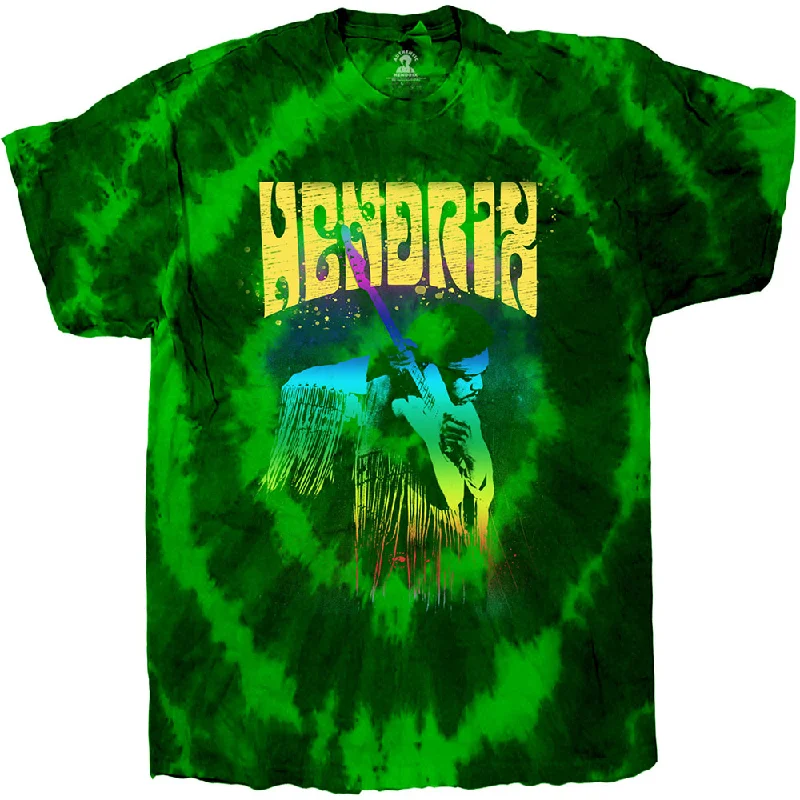 Jimi Hendrix | Official Band T-Shirt | Hear The Vibe (Dip-Dye) Fashionable Trendy Casual