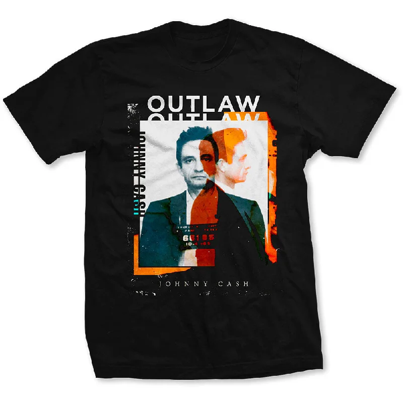 Johnny Cash | Official Band T-shirt | Outlaw Photo Anti-Pilling Machine Wash Handmade