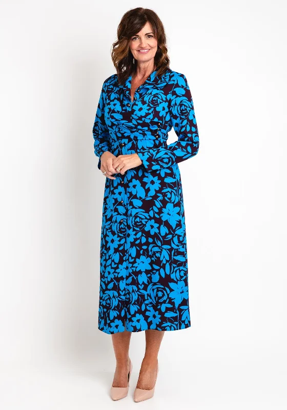 Kameya Brass Button Placket, Floral Print Maxi Dress, Multi Elegant Tiered Maxi Dress Kameya Brass Button Placket, Floral Print Maxi Dress, Multi Elegant Tiered Maxi Dress