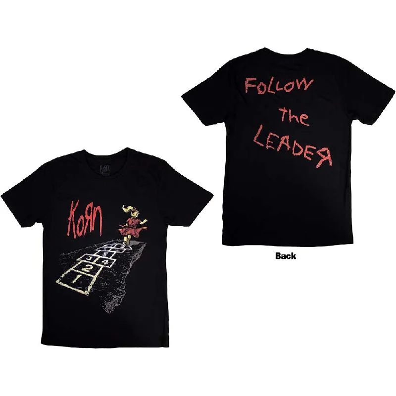 Korn | Official Band T-Shirt | Follow The Leader Hopscotch (Back Print) Modern Contemporary Chic