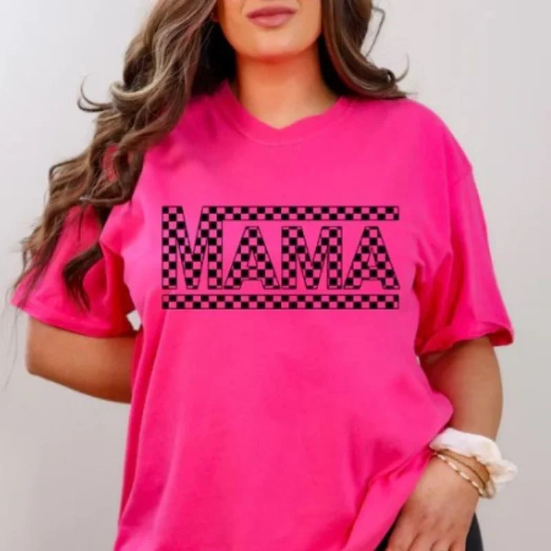 Mama T-shirt Welt Pockets Slit Pockets