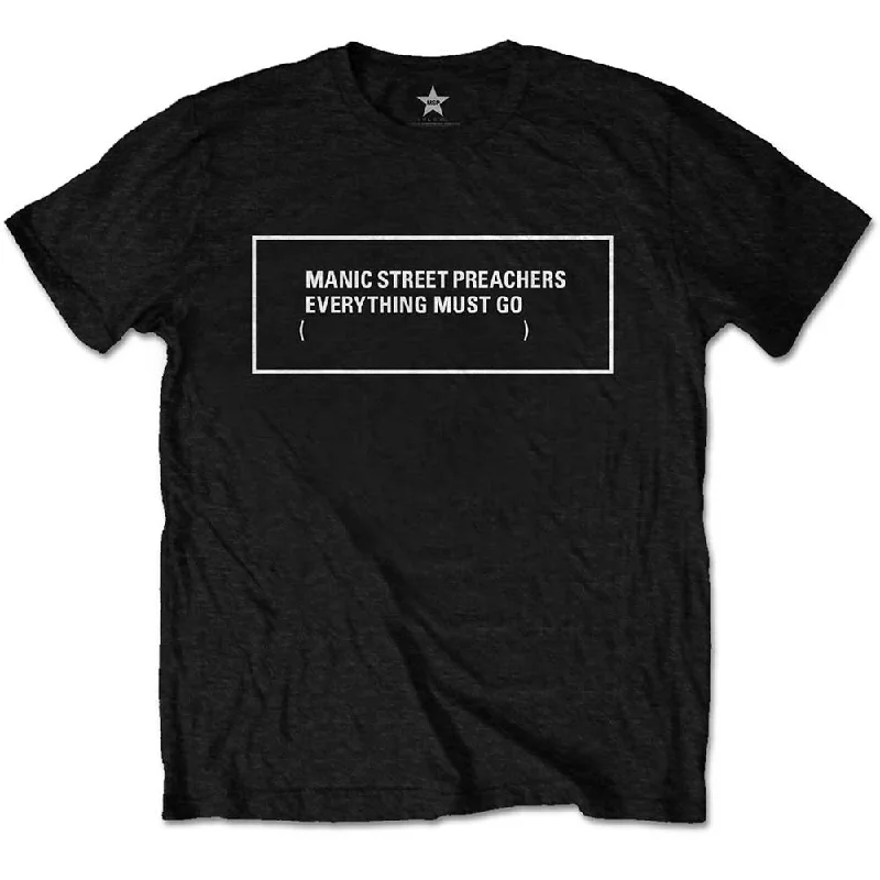 Manic Street Preachers | Official Band T-Shirt | Everything Must Go Monochrome Print Jacquard Patchwork