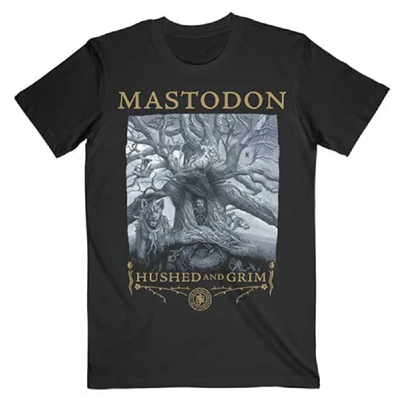 Mastodon | Official Band T-Shirt | Hushed & Grim Cover Plaid T-Shirt Polka Dot Checkered