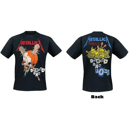 Metallica | Official Band T-Shirt | Damage Inc (Back Print) Sequined Glittery Shiny