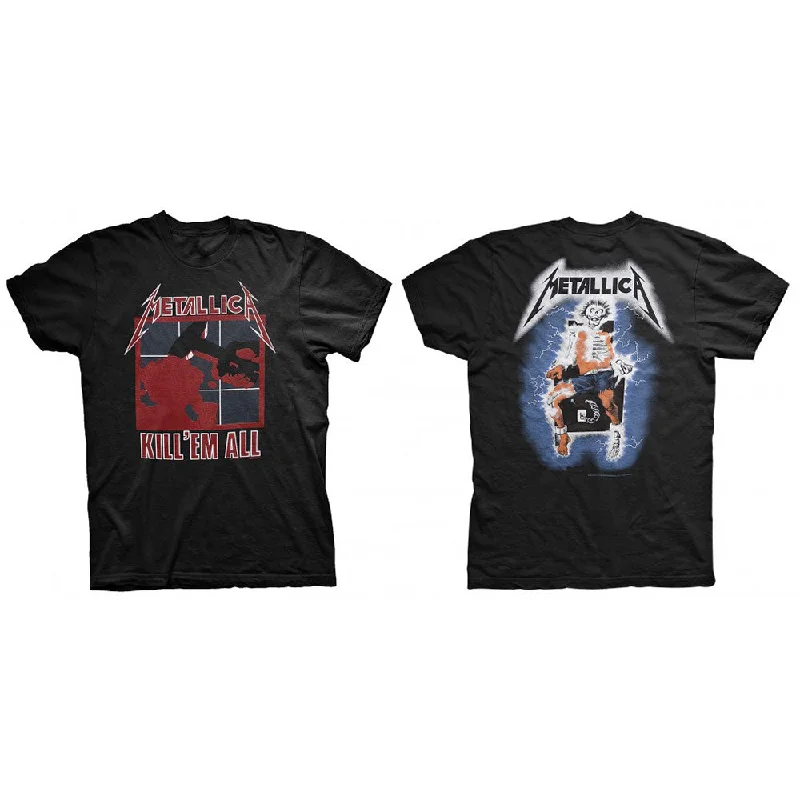 Metallica | Official Band T-Shirt | Kill 'Em All (Back Print) Rayon Fabric Velvet Fabric Corduroy Fabric