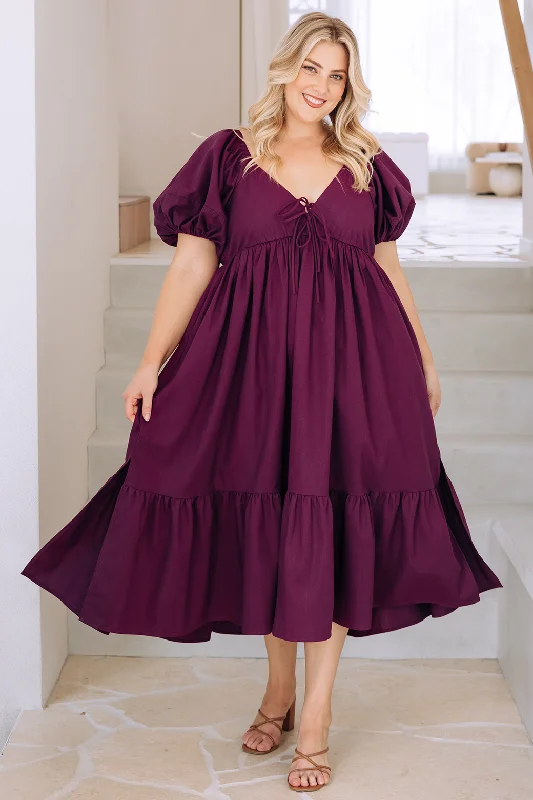 Mikayla Midi Dress Orchid Fashionable Shift Midi Dress