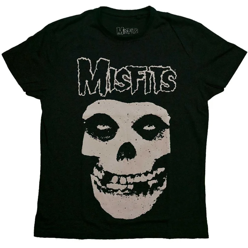 Misfits | Official Band T-Shirt | Logo & Fiend Boxy Fit Fitted Loose