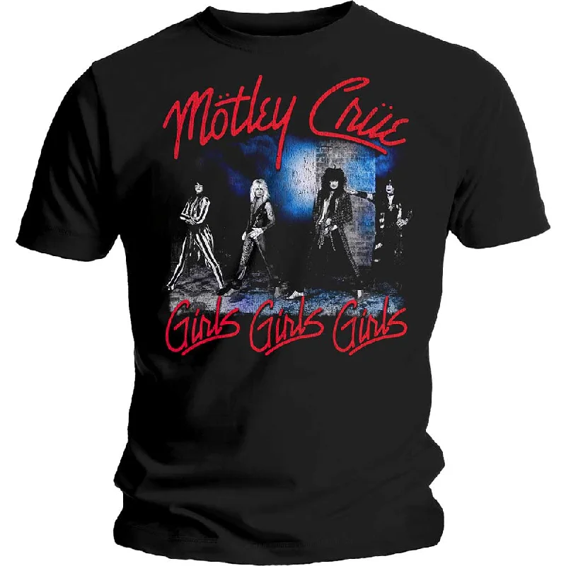 Motley Crue | Official Band T-Shirt | Smokey Street Mesh Blend Leather Blend Suede Blend