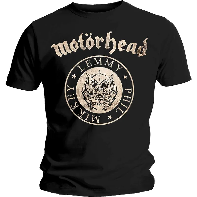 Motorhead | Official Band T-Shirt | Undercover Seal Newsprint Ribbed Striped Patterned