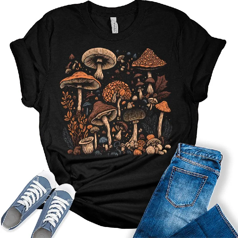 Mushroom Shirt Womens Cottagecore Shirts Cute Mushroom Clothes Graphic Aesthetic T-Shirt Fitted T-Shirt Seamless Stretchy Mushroom Shirt Womens Cottagecore Shirts Cute Mushroom Clothes Graphic Aesthetic T-Shirt Fitted T-Shirt Seamless Stretchy