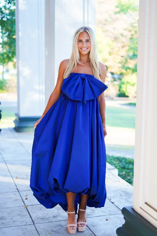 Palmer Maxi Dress - Royal Cozy Wrap Maxi Dress