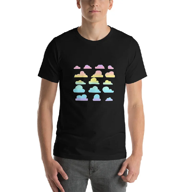 Pastel Goth Clouds Short-Sleeve Unisex T-Shirt Embroidered Appliqued Beaded