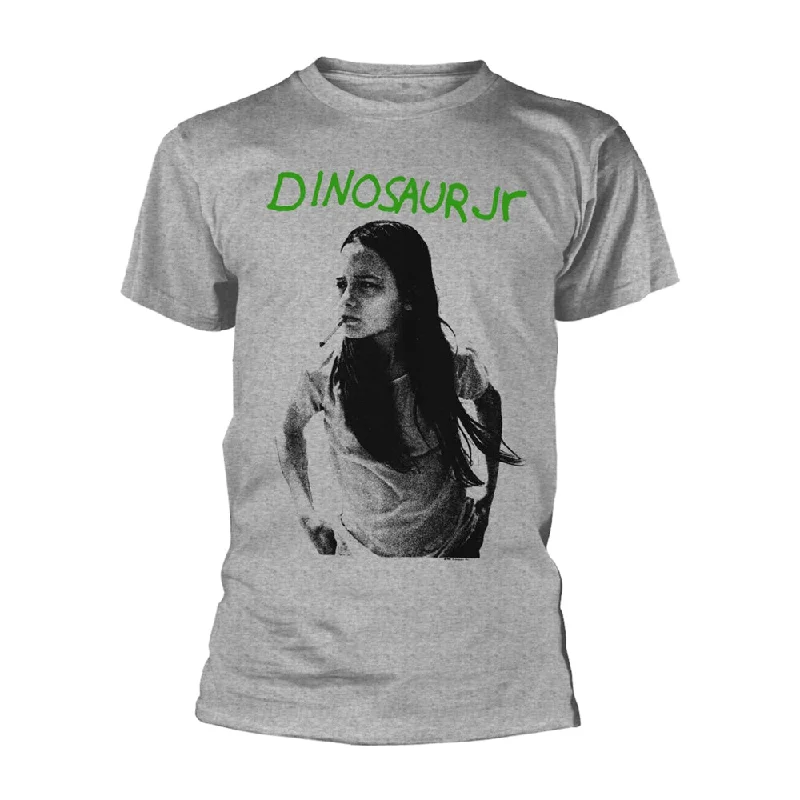 Dinosaur Jr. Unisex T-shirt: Green Mind (Grey) Denim Fabric Leather Fabric Suede Fabric