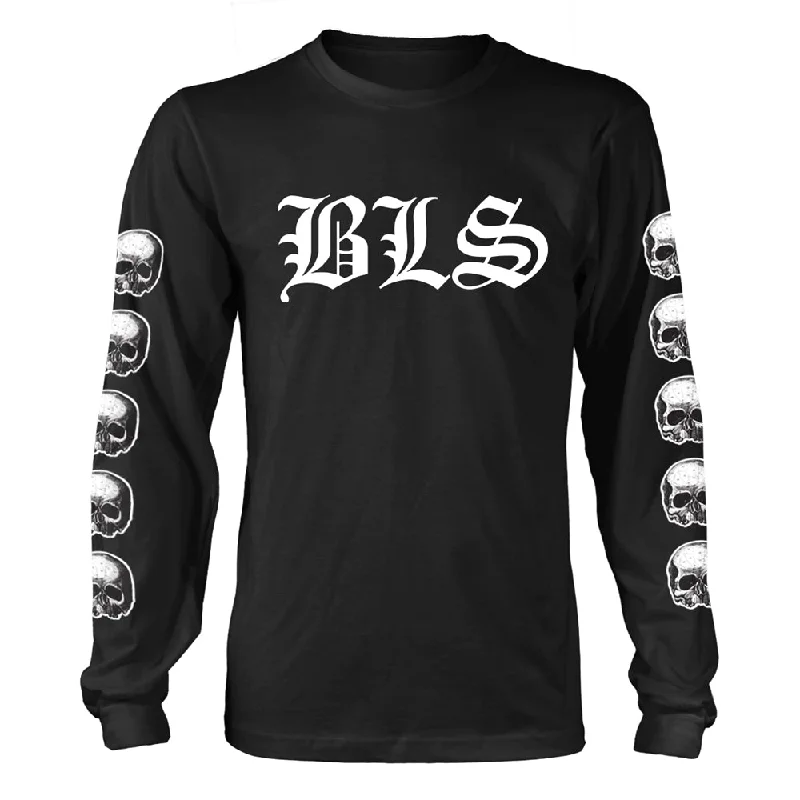 Black Label Society Unisex Long Sleeved T-shirt: Logo (back print) Print Jacquard Patchwork