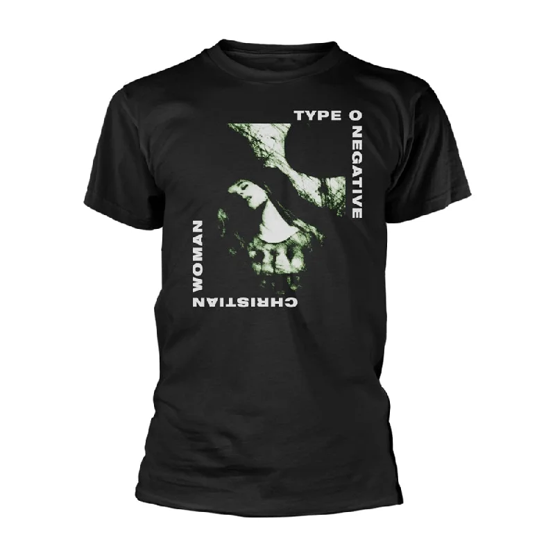 Type O Negative Unisex T-shirt: Christian Woman (back print) Knit Fabric Woven Fabric Fleece Fabric