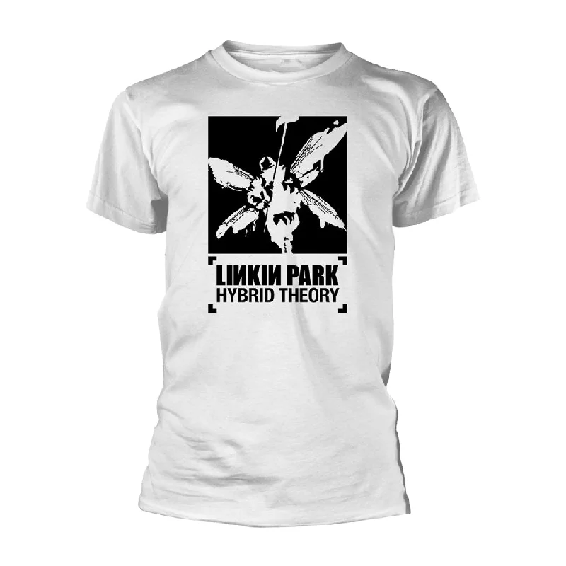 Linkin Park Unisex T-shirt: Soldier (White) Notch Collar Peter Pan Collar Cowl Neck