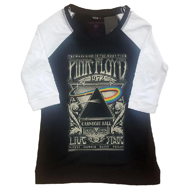 Pink Floyd Raglan T-Shirt: Carnegie Hall Poster Zippered Front Buttoned Front Snap Front