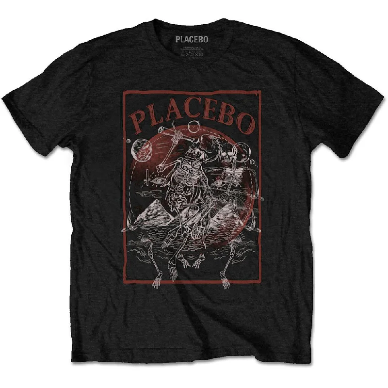 Placebo | Official Band T-shirt | Astro Skeletons Welt Pockets Slit Pockets Flap Pockets Placebo | Official Band T-shirt | Astro Skeletons Welt Pockets Slit Pockets Flap Pockets