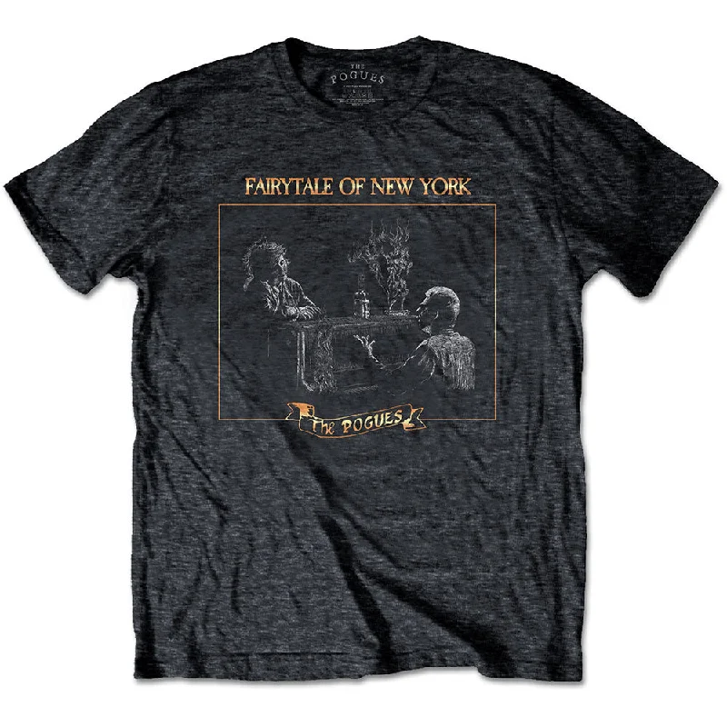 The Pogues | Official Band T-Shirt | Fairytale Piano Notch Collar Peter Pan Collar Cowl Neck