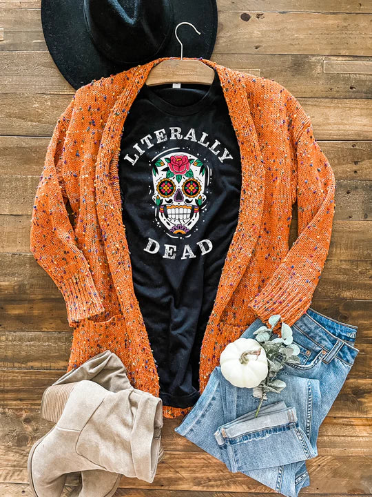 "Literally Dead" by Blakeley - Graphic Tee Fleece Nylon Spandex