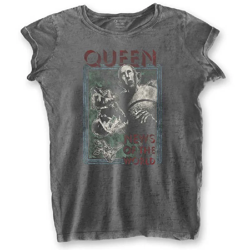 Queen Ladies T-Shirt: News of the World (Burn Out) Cozy Warm Stylish