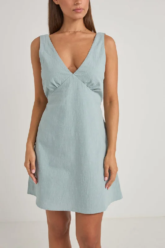 Rhythm Harper Mini Dress - SEAFOAM Fashionable Summer Mini Dress