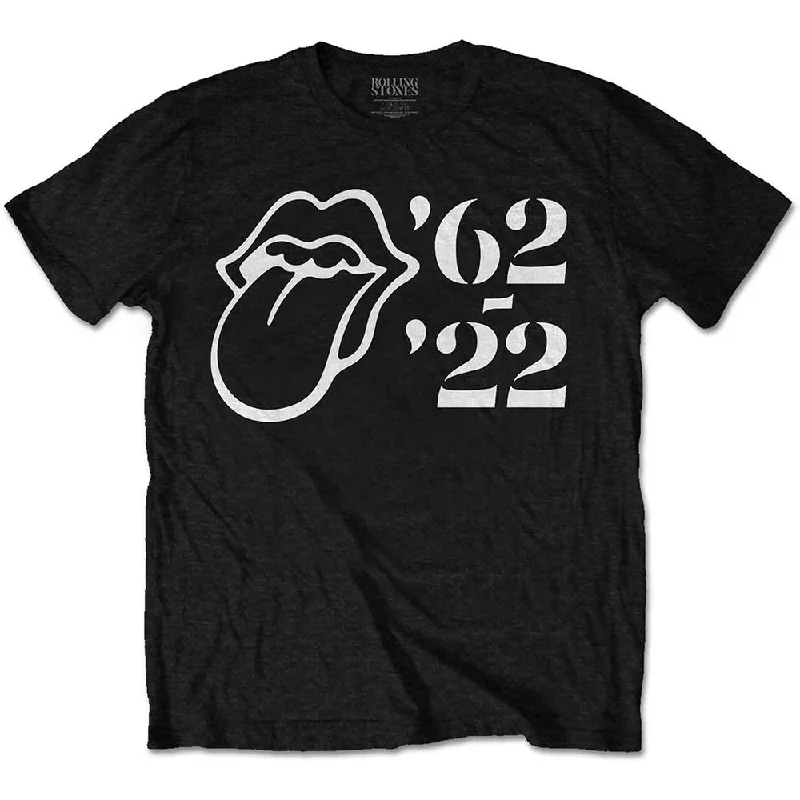 The Rolling Stones | Official Band T-Shirt | Sixty Outline '62 - '22 Basic T-Shirt Crew Neck Short Sleeve