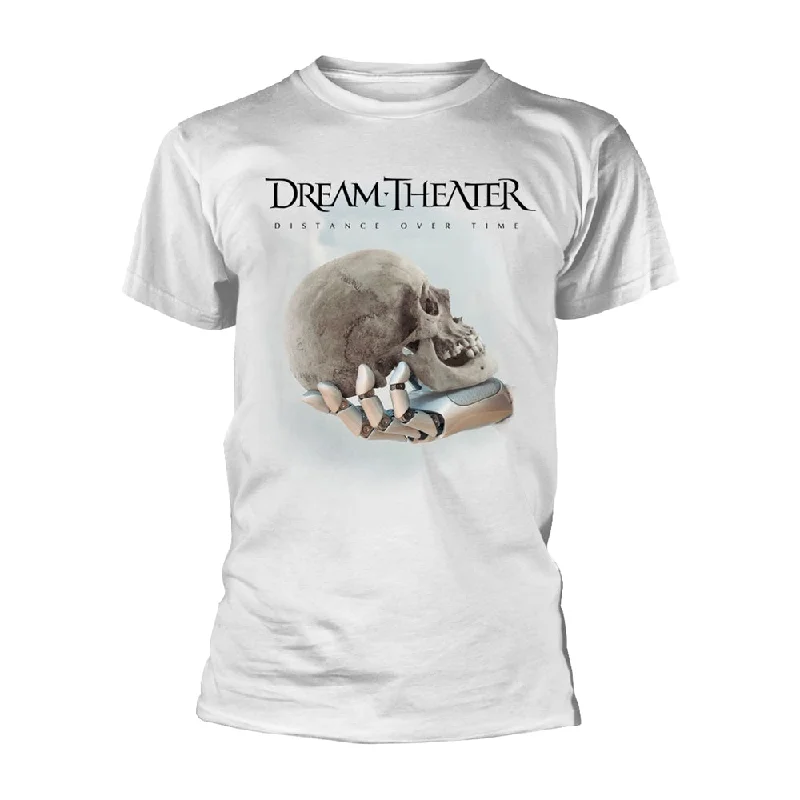 Dream Theater Unisex T-shirt: Distance Over Time (Cover) (back print) Iron Safe Non-Iron Wrinkle Free