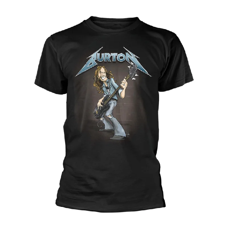 Metallica Unisex T-shirt: Cliff Burton Squindo Stack Thin T-Shirt Open Front Quick Dry