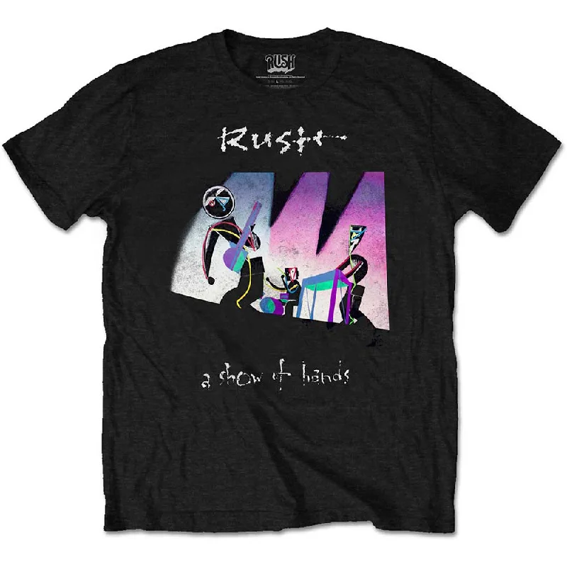 Rush | Official Band T-Shirt | Show of Hands Hooded Caped Shawl Collar