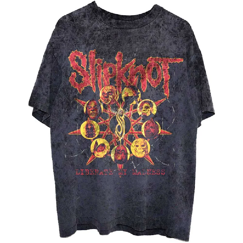 Slipknot | Official Band T-shirt | Liberate (Back Print & Dye-Wash) Elasticated Padded Insulated Slipknot | Official Band T-shirt | Liberate (Back Print & Dye-Wash) Elasticated Padded Insulated