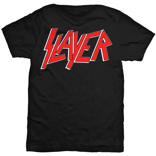 Slayer | Official Band T-Shirt | Classic Logo Cashmere Blend Cotton Blend Poly Blend