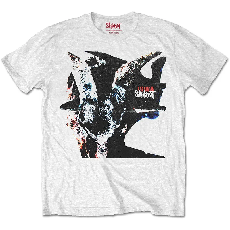 Slipknot | Official Band T-shirt | Iowa Goat Shadow (Back Print) Hooded Caped Shawl Collar Slipknot | Official Band T-shirt | Iowa Goat Shadow (Back Print) Hooded Caped Shawl Collar