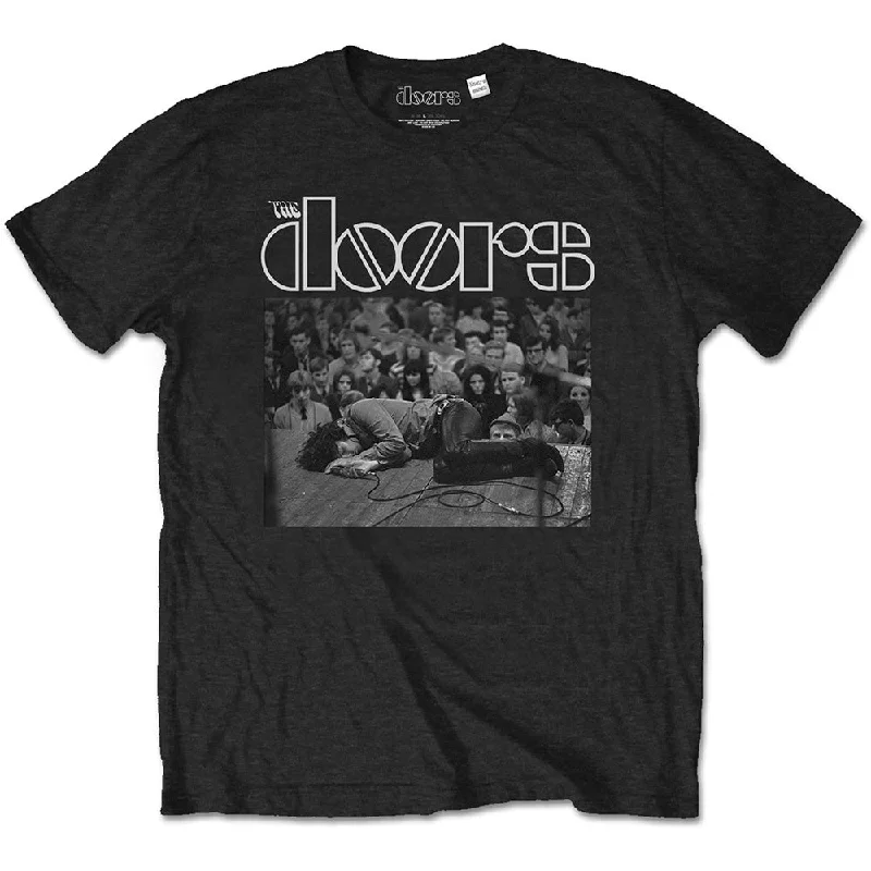 The Doors | Official Band T-Shirt | Collapsed Hooded Caped Shawl Collar