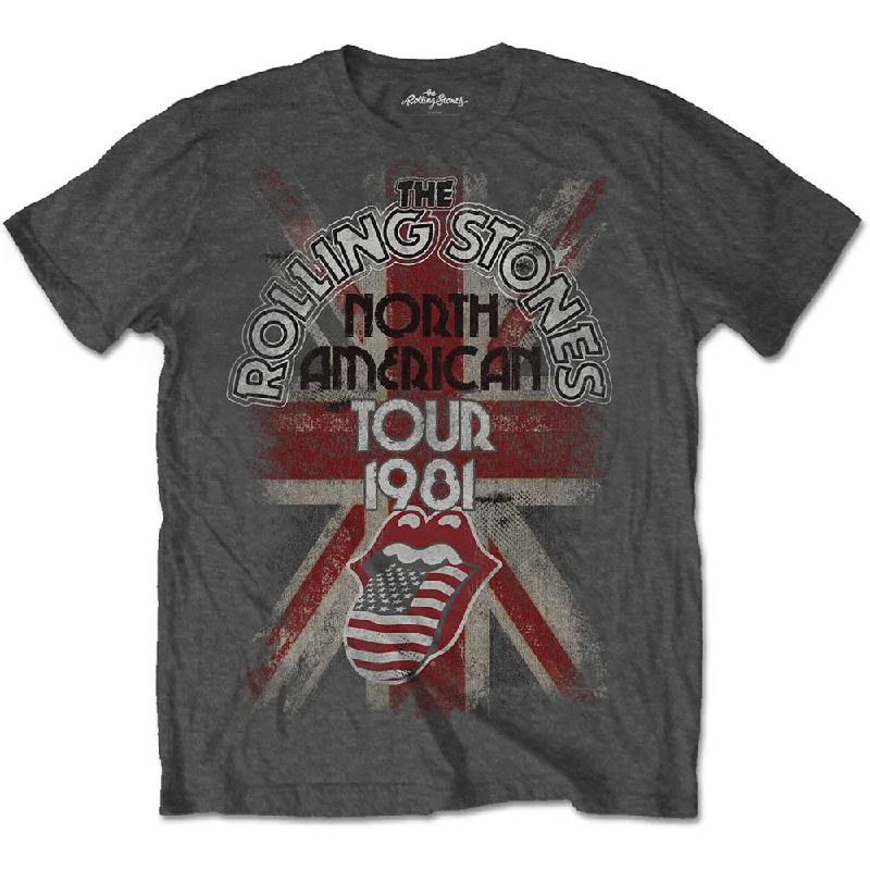 The Rolling Stones | Official Band T-Shirt | North American Tour 1981 Fitted T-Shirt Seamless Stretchy