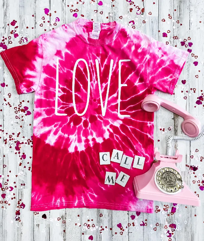 "Tie Dye Love" Graphic Tee Zippered Buttoned Snapped