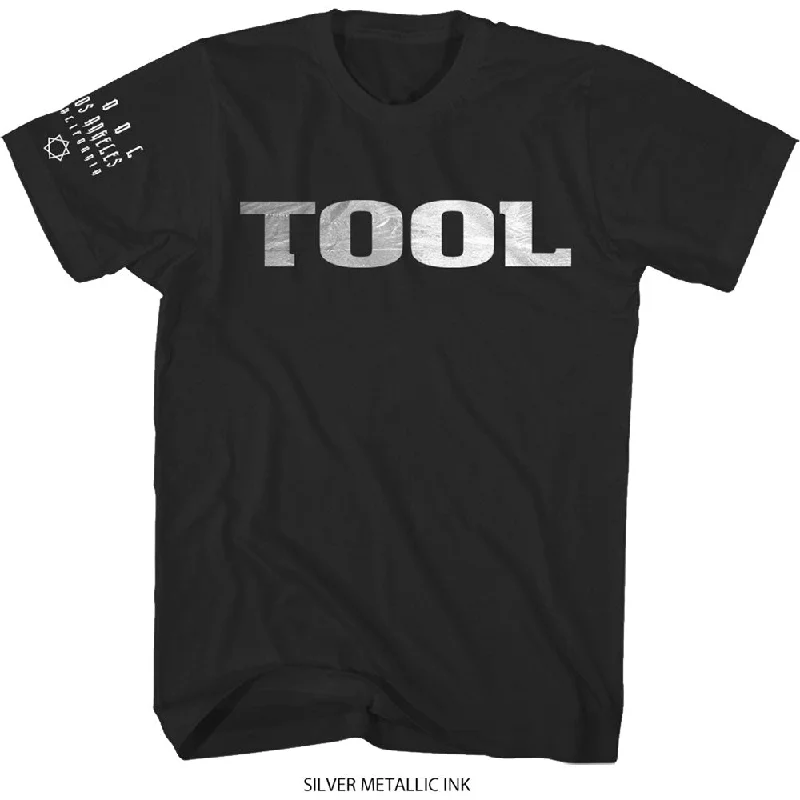 Tool | Official Band T-Shirt | Metallic Silver Logo Spandex Blend Rayon Blend Denim Blend