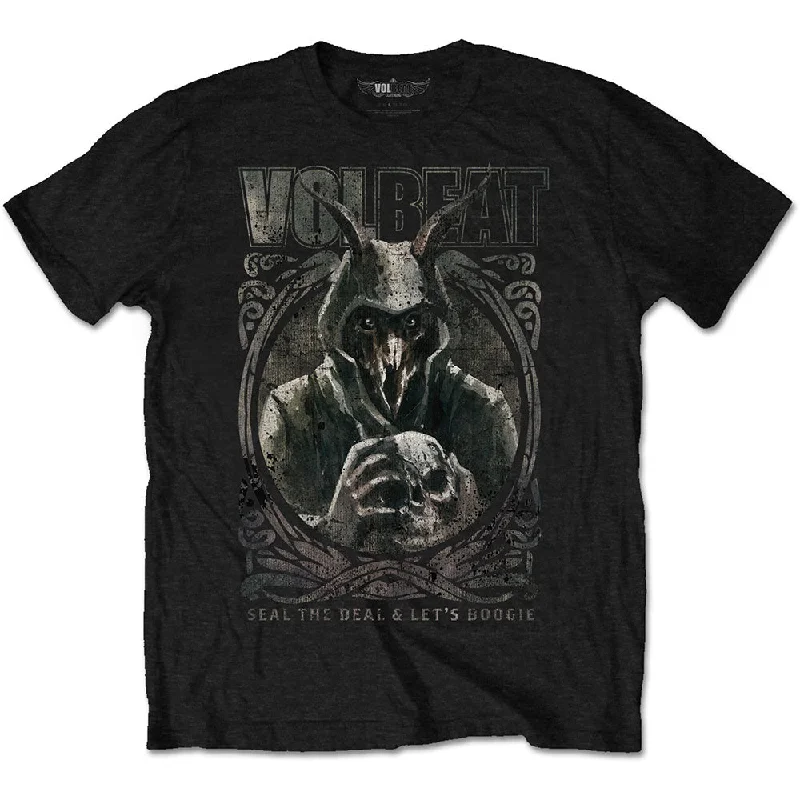 Volbeat | Official Band T-Shirt | Goat with Skull Faux Fur Fabric Real Fur Fabric Shearling Fabric