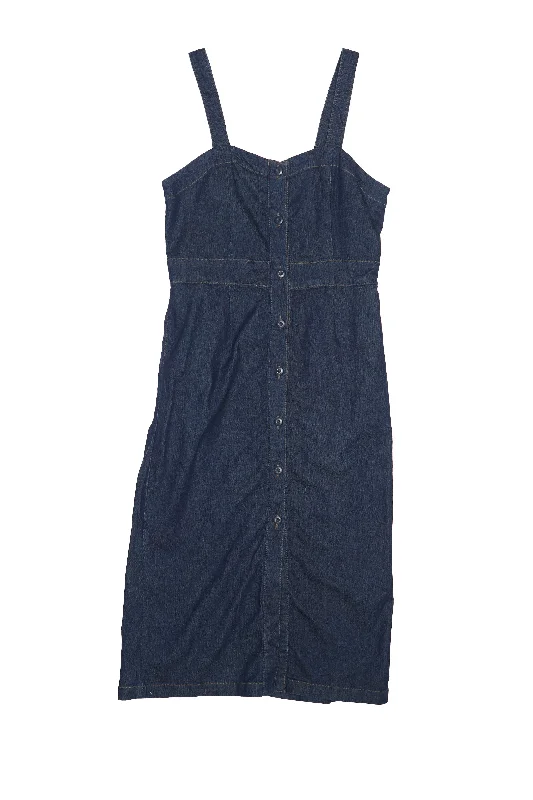 Denim Midi Dress - M Comfortable Casual Midi Dress