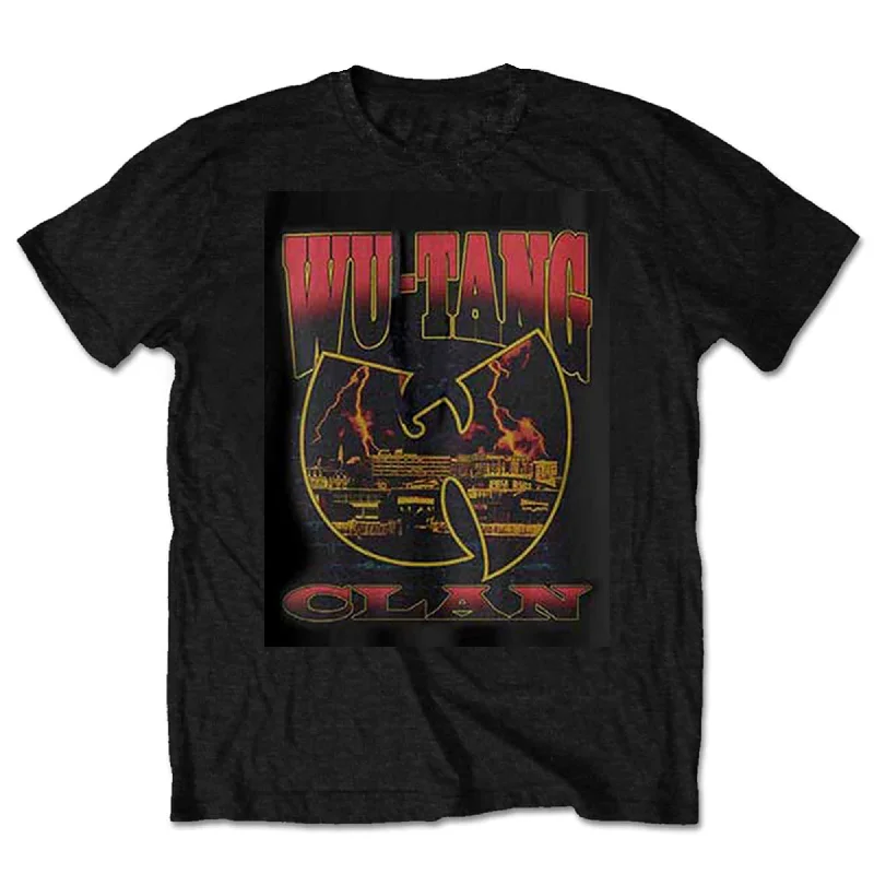 Wu-Tang Clan | Official Band T-shirt | Lightning Infill W Mesh Fabric Canvas Fabric Denim Fabric Wu-Tang Clan | Official Band T-shirt | Lightning Infill W Mesh Fabric Canvas Fabric Denim Fabric