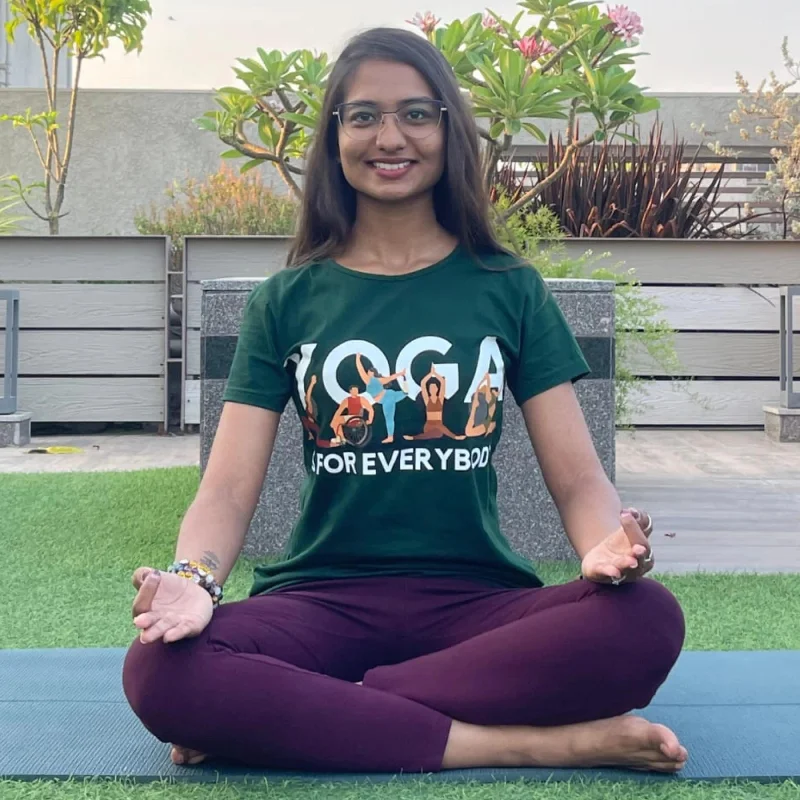 Yoga is for Everybody Round Neck Half Sleeve Classic T-Shirt Cashmere Blend Cotton Blend Poly Blend Yoga is for Everybody Round Neck Half Sleeve Classic T-Shirt Cashmere Blend Cotton Blend Poly Blend