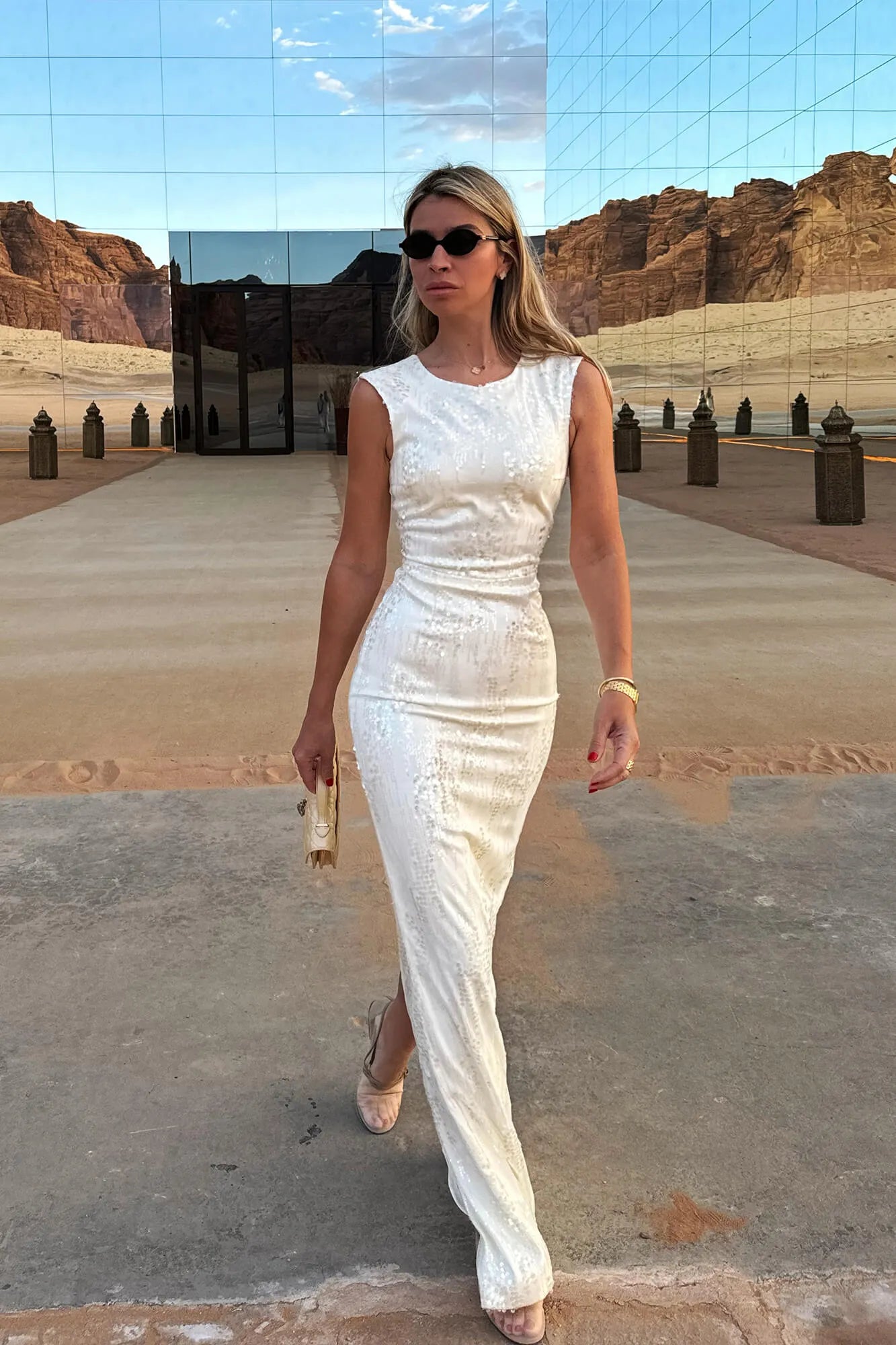 Sequin Sheath Maxi Dress Fashionable Chiffon Maxi Dress